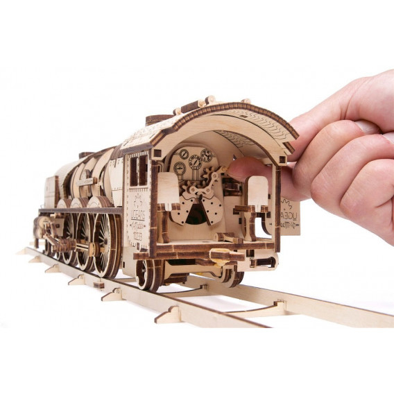 3D Механичен пъзел Влак V-Express Ugears 84280 24