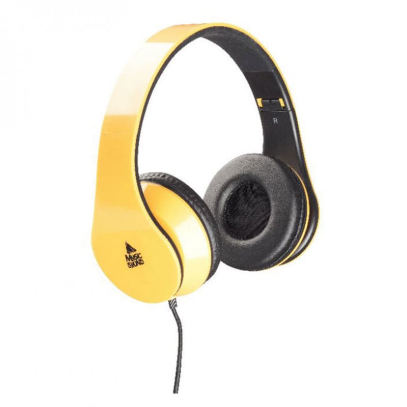 Стерео слушалки жълти music sound yel  8614