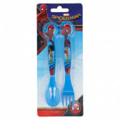 Прибори за хранене с картинка Спайдърмен, 2 бр., сини Spiderman 8685 