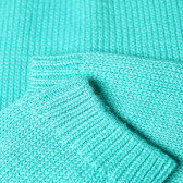 Плетена жилетка за бебе с матирани синьо-зелени копчета  Neck & Neck 87737 4