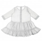 Бебешка рокля с дълъг ръкав на бели точици Benetton 87753 2