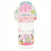 Полипропиленово шише за хранене Minnie Mouse, с биберон 2 капки, 0+ месеца, 240 мл, цвят: розов Minnie Mouse 8780 