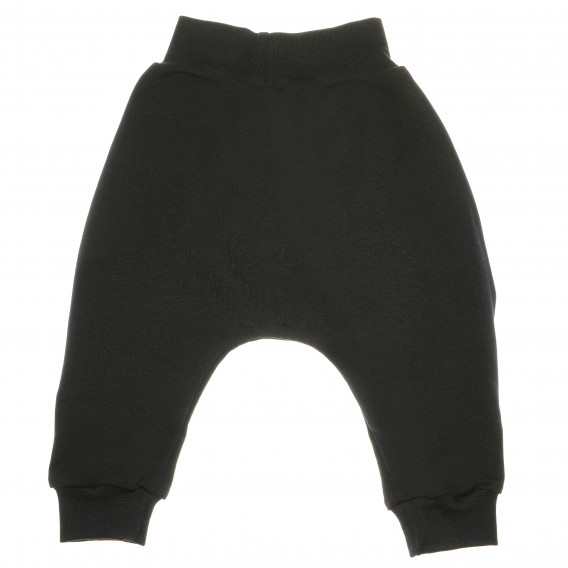 Панталон с апликация за момче черен NINI 87859 2