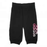 Спортни панталони с дължина  7/8 за момиче с розово лого на марката Adidas 88096 