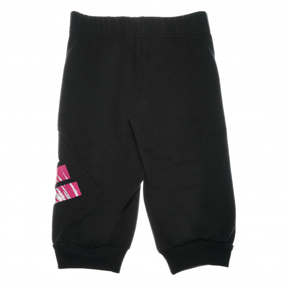Спортни панталони с дължина  7/8 за момиче с розово лого на марката Adidas 88097 2