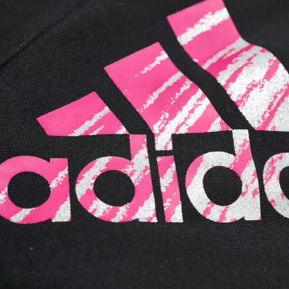 Спортни панталони с дължина  7/8 за момиче с розово лого на марката Adidas 88098 3
