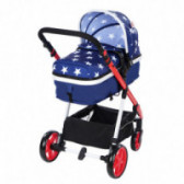 Детска количка BELINDA с швейцарска конструкция и дизайн 2 в 1, синя ZIZITO 88349 4
