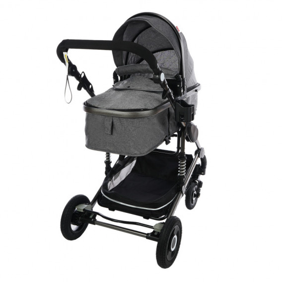 Комбинирана детска количка FONTANA с швейцарска конструкция и дизайн 2 в 1, сива ZIZITO 88407 6
