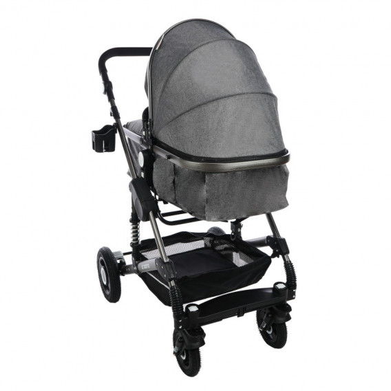 Комбинирана детска количка FONTANA с швейцарска конструкция и дизайн 2 в 1, сива ZIZITO 88410 9