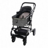 Комбинирана детска количка FONTANA с швейцарска конструкция и дизайн 2 в 1, сива ZIZITO 88414 13