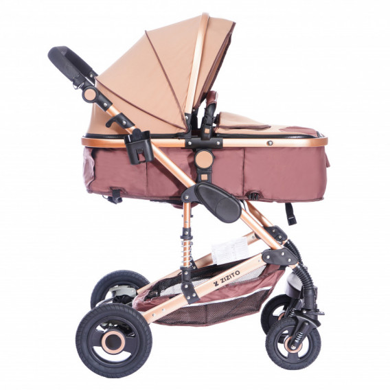 Комбинирана детска количка FONTANA с швейцарска конструкция и дизайн 2 в 1, бежова ZIZITO 88442 3