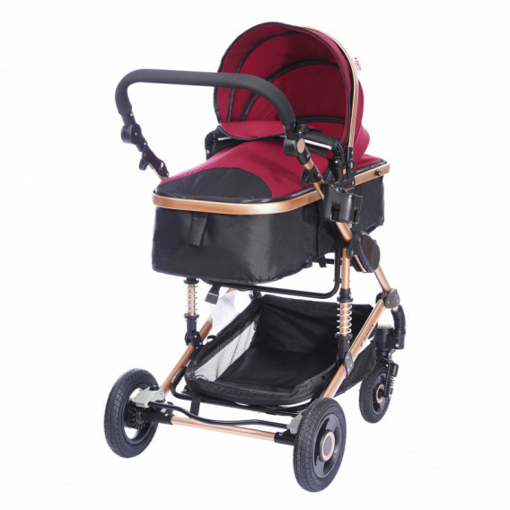 Комбинирана детска количка FONTANA с швейцарска конструкция и дизайн 2 в 1, червена ZIZITO 88473 2