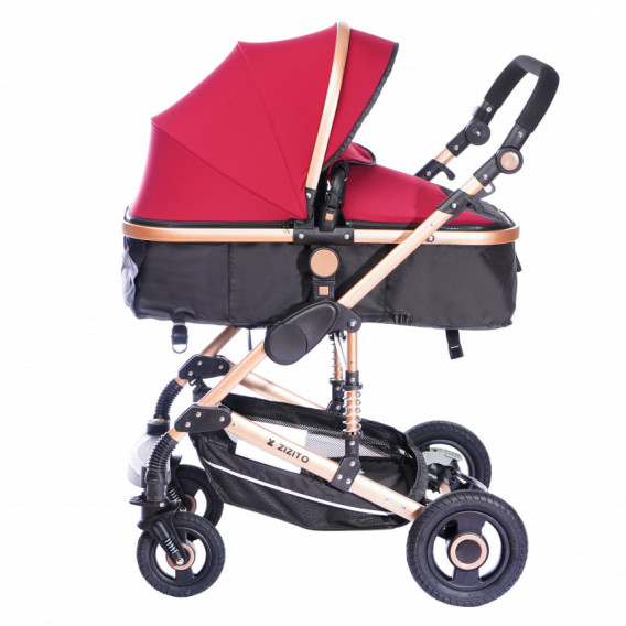 Комбинирана детска количка FONTANA с швейцарска конструкция и дизайн 2 в 1, червена ZIZITO 88476 4
