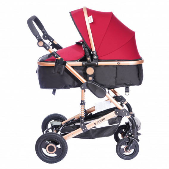 Комбинирана детска количка FONTANA с швейцарска конструкция и дизайн 2 в 1, червена ZIZITO 88477 5
