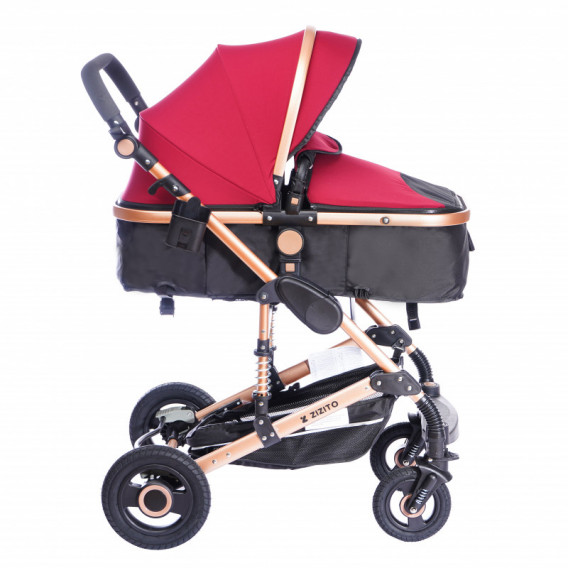 Комбинирана детска количка FONTANA с швейцарска конструкция и дизайн 2 в 1, червена ZIZITO 88478 6