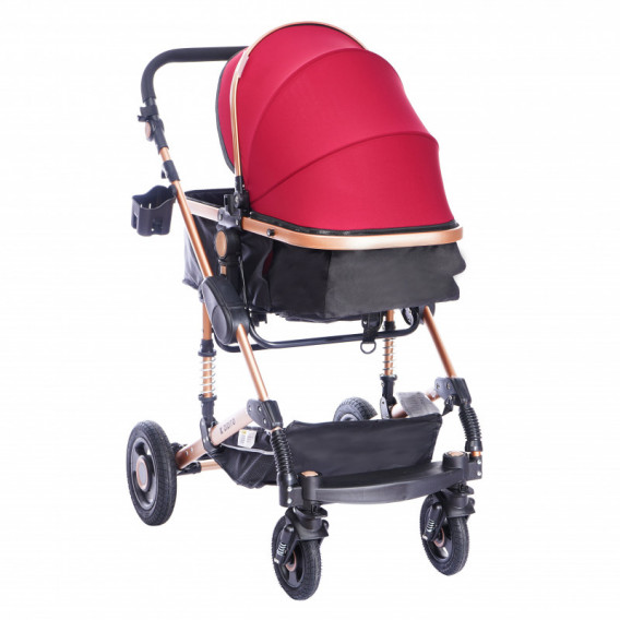 Комбинирана детска количка FONTANA с швейцарска конструкция и дизайн 2 в 1, червена ZIZITO 88482 10