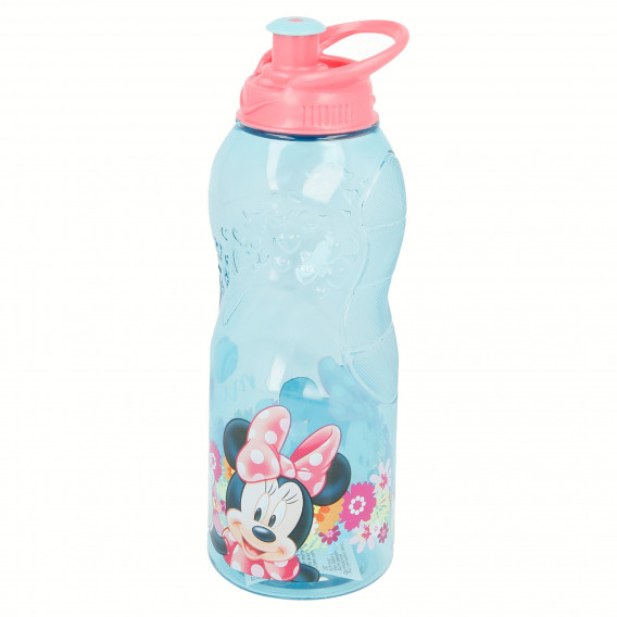 Пластмасова бутилка с розова капачка с картинка, Flowers, 400 мл Minnie Mouse 8993 