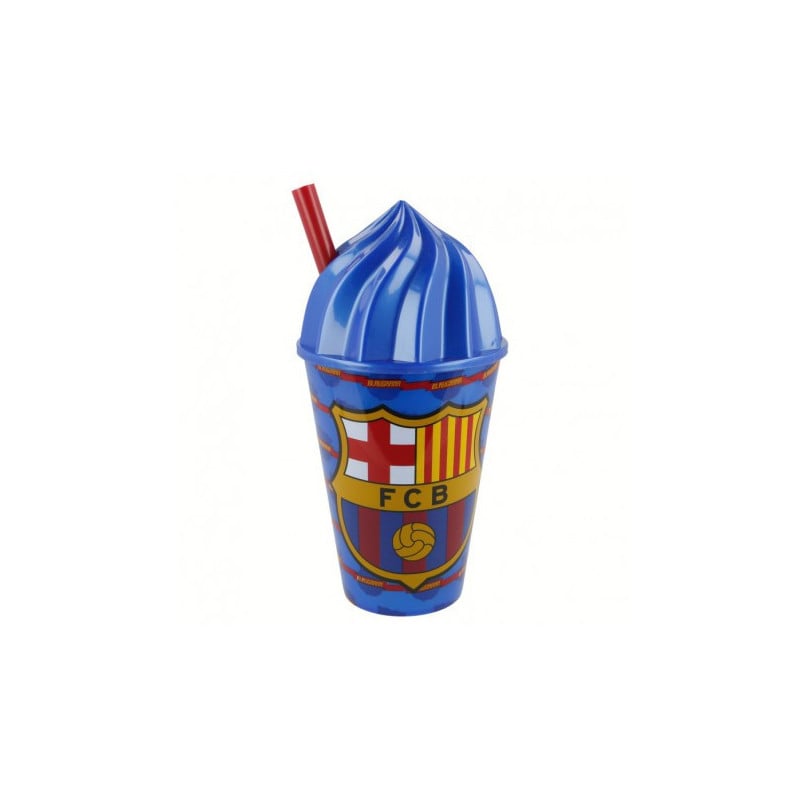 Чаша с логото на fc barcelona с капаче тип сладолед  9058