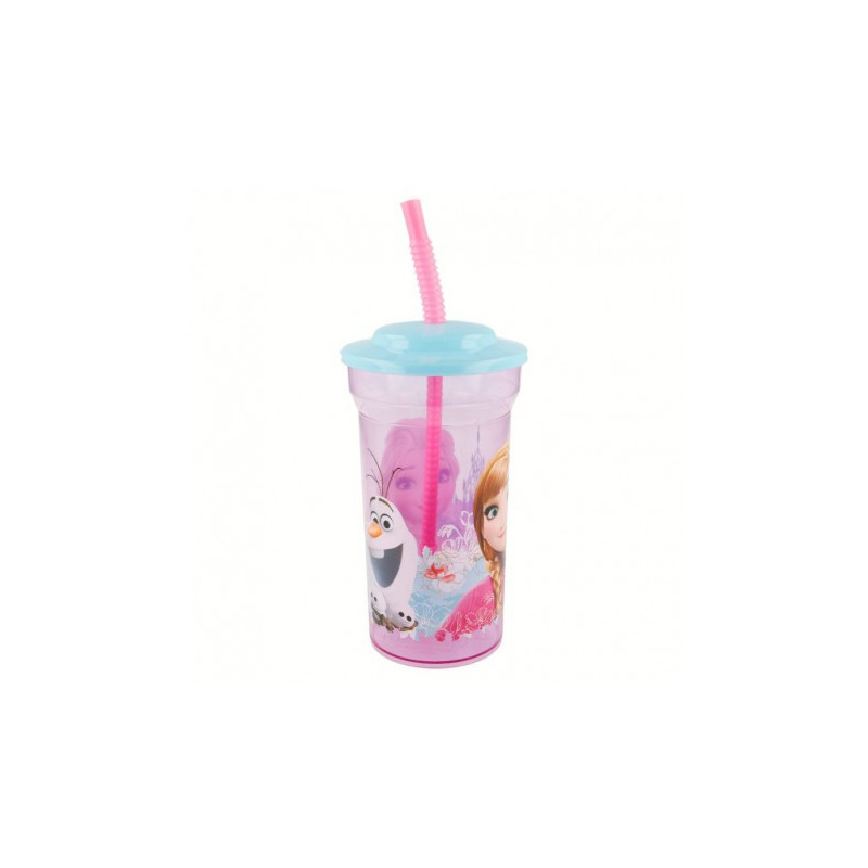 Чаша със сламка 460 ml. с герои Frozen  9099