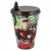 Чаша с картинка avengers в червено с накрайник Stor 9102 