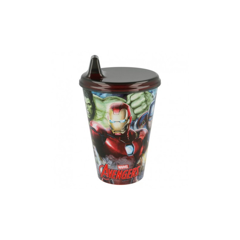 Чаша с картинка avengers в червено с накрайник  9102