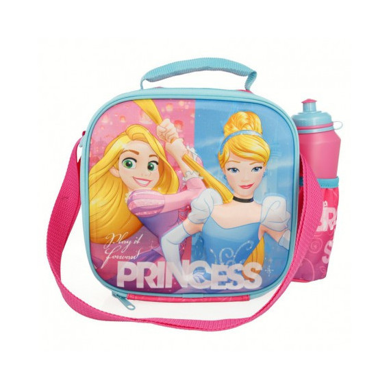 Полиестерна изолирана чанта 3d образ със спортна бутилка с картинка, Friendship adventure Disney Princess 9132 