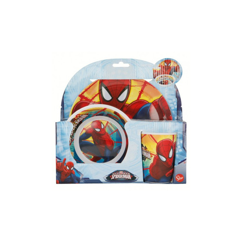 Комплект за хранене от 3 части с картинка spiderman от меламин  9137