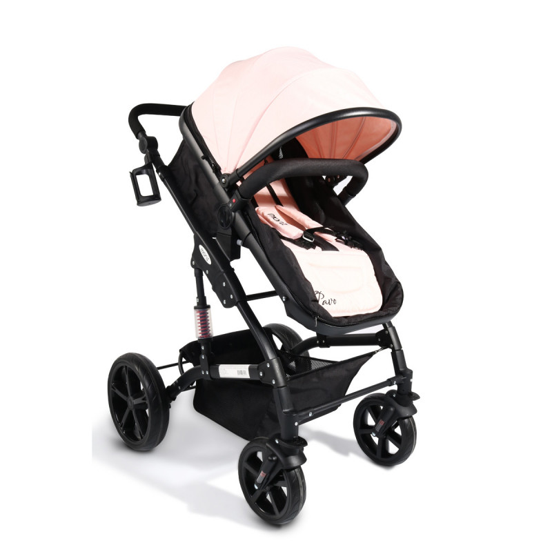 Комбинирана детска количка PAVO NEW 2 в 1, розова  9206