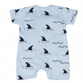 памучен гащеризон с къс ръкав с перки на акули за бебе момче Pinokio 94577 2