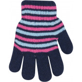 Ръкавици за момиче с пет пръста, райе YO! 9504 4
