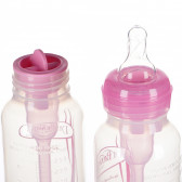 Полипропиленово шише за хранене Narrow-Neck®, с биберон 1 капка, 0+месеца, 250 мл., розово DrBrown's 95172 3