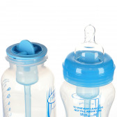 Полипропиленово шише за хранене Wide-Neck Options, с биберон 1 капка, 0+месеца, 270 мл., синьо DrBrown's 95188 3