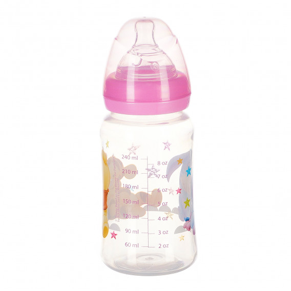 Полипропиленово шише за хранене Winnie ready to play, с биберон 2 капки, 0+ месеца, 240 мл, цвят: розов Stor 95294 3