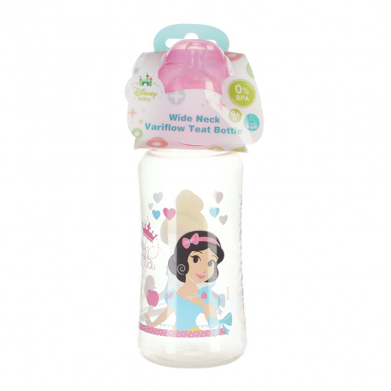 Полипропиленово шише за хранене Little Princess, с биберон 3 капки, 0+ месеца, 360 мл, цвят: розов Stor 95326 