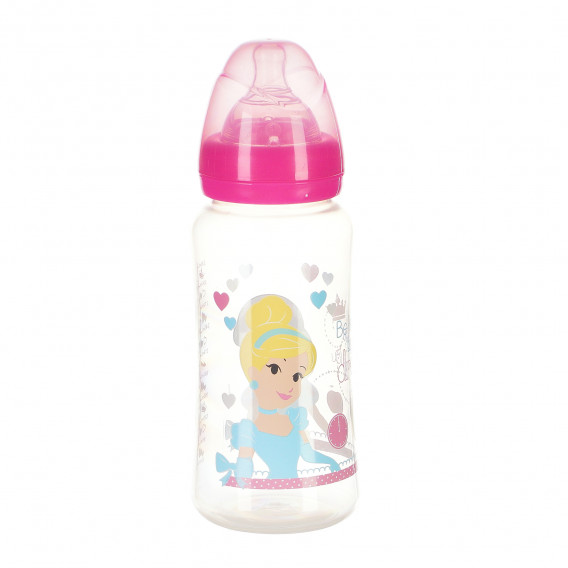Полипропиленово шише за хранене Little Princess, с биберон 3 капки, 0+ месеца, 360 мл, цвят: розов Stor 95327 2
