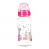 Полипропиленово шише за хранене Minnie Mouse, с биберон 3 капки, 0+ месеца, 360 мл, цвят: розов Minnie Mouse 95332 3