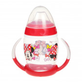 Чаша за малки деца с две червени дръжки и силиконов накрайник за пиене с картинка minnie mouse color bows Minnie Mouse 95341 2