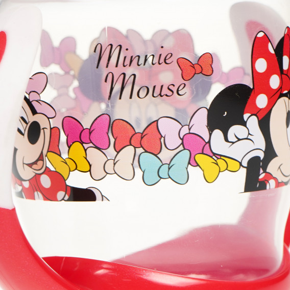 Чаша за малки деца с две червени дръжки и силиконов накрайник за пиене с картинка minnie mouse color bows Minnie Mouse 95345 6