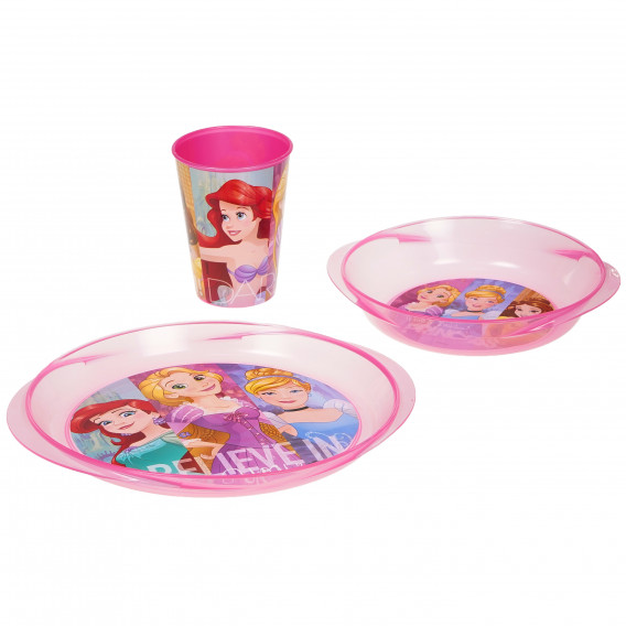 Полипропиленов комплект за хранене от 3 части с картинка, Friendship adventure Disney Princess 95441 3