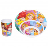 Меламинов комплект за хранене, Принцесите, 3 части Disney Princess 95561 3