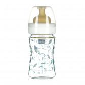 Стъклено шише за хранене, с биберон 1 капка, 0+ месеца, 150 мл, цвят: син Chicco 95760 2
