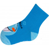 Памучни меки чорапи за момче със силиконови шарки на стъпалата против хлъзгане YO! 9585 3