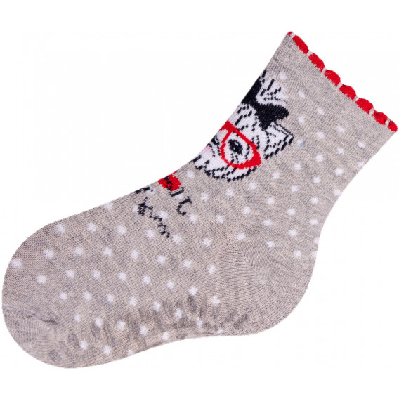 Памучни чорапи за момиче със силиконови шарки YO! 9594 6