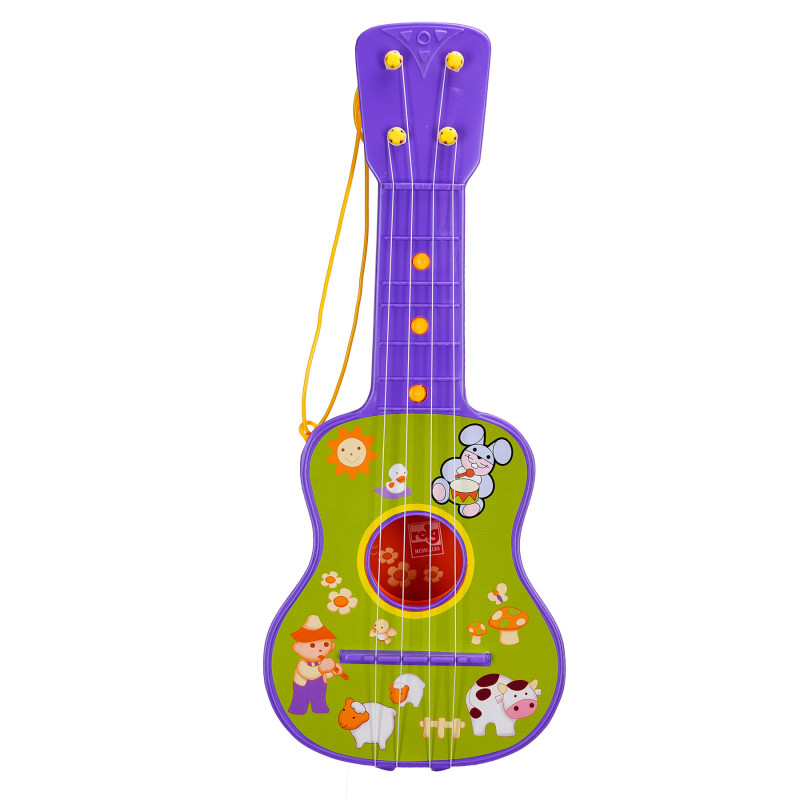 Детска китара с 4 струни с животинчета  96038