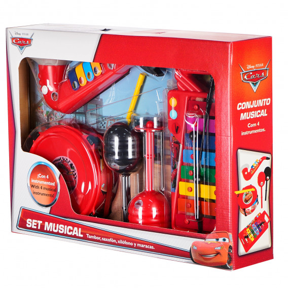Комплект детски музикални инструменти, 4 части Cars 96114 