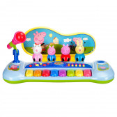 Електронно пиано с микрофон и 8 цветни клавиша Peppa pig 96122 
