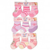 Комплект бебешки чорапи за момиче 3 бр. с принт YO! 9633 