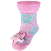 Памучни чорапи за момиче от деликатна материя с мека играчка YO! 9645 2