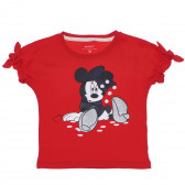 Памучна блуза Minnie Mouse с къс ръкав за момиче Name it 96572 