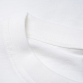 Памучна блуза с дълъг ръкав, с лого за момче, бяла Franklin & Marshall 96634 4